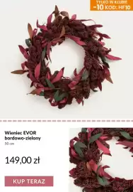 Homla gazetka tydzień 36 Strona 9: Wieniec Evor bordowo-zielony 50 cm €149,00