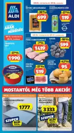 ALDI akciós újság hét 37 Oldal 1: Sajtos pogácsa €95,00, Szilva €599,00