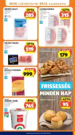 ALDI akciós újság hét 37 Oldal 13: Fürdői szelet €285,00, Tejföl €765,00
