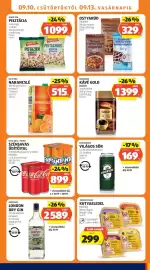 ALDI akciós újság hét 37 Oldal 15: Karlskrone világos sör €169,00, Coca-Cola / Fanta szénsavas üdítőital €899,00