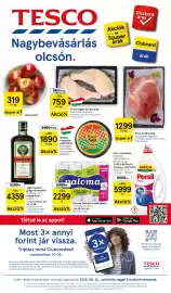 Tesco akciós újság hét 37 Oldal 1: Friss sertéscomb €1.299,00, Jägermeister gyógynövénylikőr €4.359,00