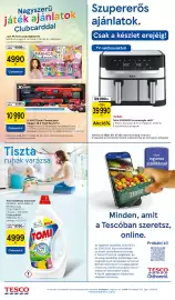 Tesco akciós újság hét 37 Oldal 16: Tefal EY905B10 forrólevegős sütő €39.990,00, TOMI FOLYÉKONY MOSÓSZER €4.999,00