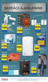 Tesco akciós újság hét 37 Oldal 32: Pálinkafőző €69.990,00, Varta Longlife elem €999,00