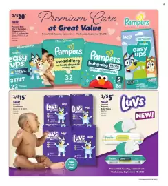Family Dollar weekly ad Page 9: Luvs Diapers €15,00, Pampers Baby Wipes €5,00