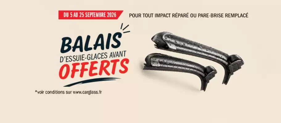 Carglass (valable jusqu'au 25-09)