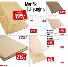 Jem & fix kundeavis Side 10: GULVSPONPLATE €219,00, KRYSSFINER