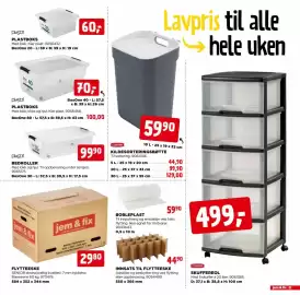 Jem & fix kundeavis Side 23: BEDROLLER €99,90, PLASTBOKS €60,00