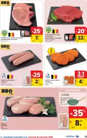 Carrefour folder Pagina 15: Koteletten van varken van weleer €7,99, Chateaubriand of vlees voor fondue €22,39