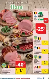 Carrefour folder Pagina 17: Ontvette ham €1,73, Witloof Carrefour €2,39