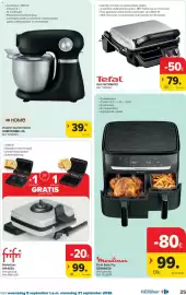 Carrefour folder Pagina 25: Tefal Grill GC306012 €79,00, Zwarte keukenrobot €39,99
