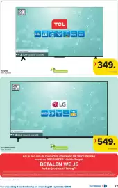 Carrefour folder Pagina 27: TCL 55V6D €349,00, LG QNED70B6C €549,00
