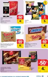 Carrefour folder Pagina 5: Chips Max Lay's €5,00, Chocoladetabletten en -bolletjes Lindor Lindt €4,04
