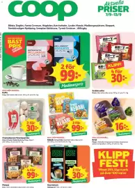 Coop reklamblad vecka 37 Sida 1: Felix matpaj €99,00, Schysst Käk Kebab €99,00