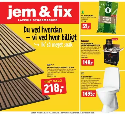 jem & fix (gælder indtil 12-09)