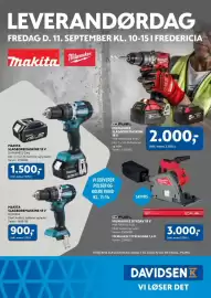 Davidsen tilbudsavis uge 37 Side 1: Milwaukee slagboremaskine 18 V €2.000,00, Milwaukee dyksav 18 v €3.000,00