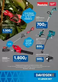 Davidsen tilbudsavis uge 37 Side 16: Makita batteri 18 v - 6,0 ah €500,00, Makita trykrenser 18 V DHW180Z €800,00