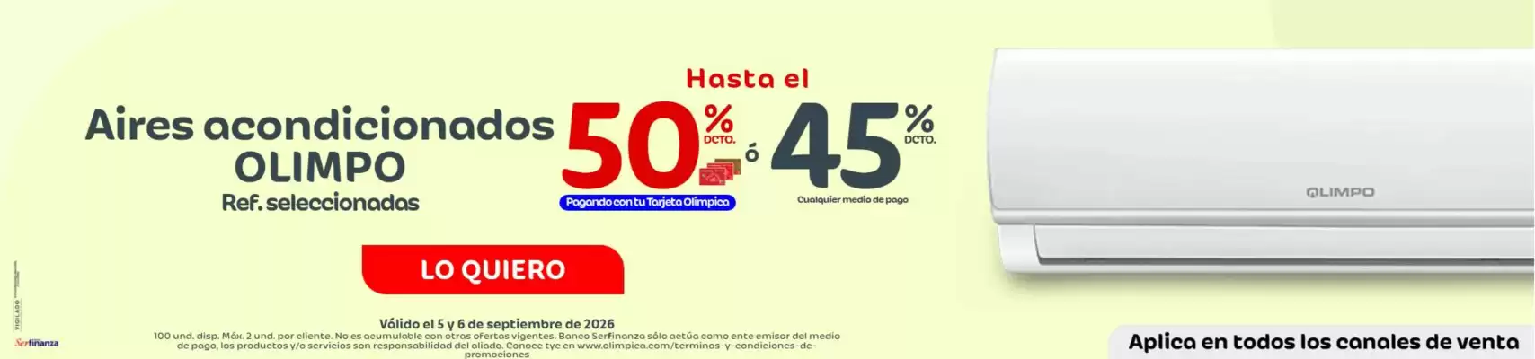 Olímpica (válido hasta 6-09)
