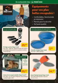 Catalogue Maxi Zoo page 7: Dogs creek protège-pattes €29,99, Dogs creek caisse de transport pliable €99,99