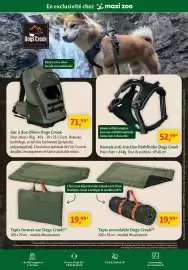 Catalogue Maxi Zoo page 8: Dogs creek tapis enroulable €19,99, Dogs creek harnais anti-traction pathfinder €52,99