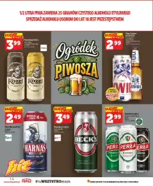 Topaz gazetka tydzień 37 Strona 14: Piwo Beck's €3,49, Piwo Kozel Černý €3,99