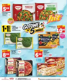 Topaz gazetka tydzień 37 Strona 28: Zapiekanka Baguette Guseppe Mushroom €6,99, Pizza z szynką i pieczarkami Hortex €8,99