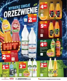 Topaz gazetka tydzień 37 Strona 38: Napój Hortex pomarańcza mango €2,99, Woda gazowana Muszynianka €2,19