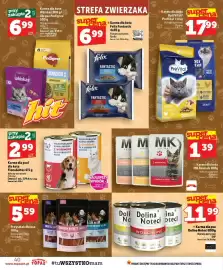 Topaz gazetka tydzień 37 Strona 40: Karma dla kota z cielęciną MK Animals €1,39, Karma dla psa Fiona & Atos €2,99