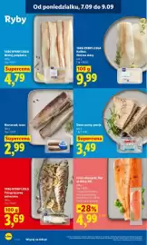Lidl gazetka Strona 68: Halibut filet bez skóry Targ Rybny Lidla €9,99, Mintaj polędwica Targ Rybny Lidla €4,79