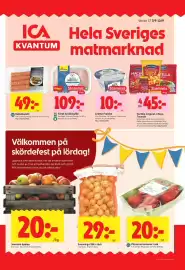ICA Kvantum reklamblad vecka 37 Sida 1: Svenska äpplen €20,00, Crème Fraiche, Medlemspris