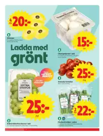 ICA Nära reklamblad vecka 37 Sida 2: Gröna kärnfria druvor i ask €25,00, Citroner €20,00