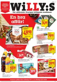 Willys reklamblad vecka 37 Sida 1: RÖD SPETSPAPRIKA 200G €14,90, LÄSK, Medlemspris