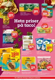 Willys reklamblad vecka 37 Sida 2: TACOSÅS €20,00, JALAPEÑO €15,90