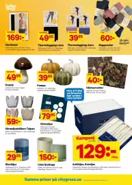 City Gross reklamblad vecka 37 Sida 12: Värmeljus €79,95, Thermoleggings barn €39,95