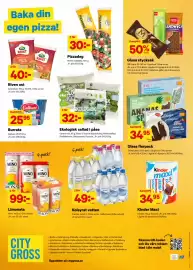 City Gross reklamblad vecka 37 Sida 13: Riven ost €40,00, Ekologisk sallad i påse €32,00