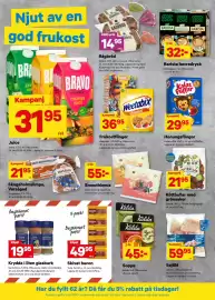 City Gross reklamblad vecka 37 Sida 5: Barista havredryck €32,00, Honungsflingor €29,95
