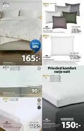 JYSK reklamblad Sida 18: ELIN kuvertlakan satin €150,00, SUSSI påslakanset €165,00