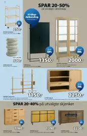 JYSK kundeavis Side 16: Karleby reolsystem €1.150,00, ODENSE skjenk €1.390,00