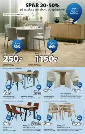 JYSK kundeavis Side 17: Gantrup spisestol €950,00, Royal Oak skovlunde spisebord €2.750,00