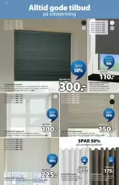 JYSK kundeavis Side 20: ALS lystett plisségardin €300,00, Slotsholmen plisségardin €150,00