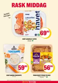 Coop Extra kundeavis uke 37 Side 20: Coop laksefilet i biter €69,90, Coop dagens fiskesuppe €59,90