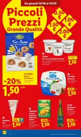Volantino Lidl settimana 37 Pagina 10: REALFORNO Biscotti Fior di panna €1,50, LATTERIA Primosale €1,50