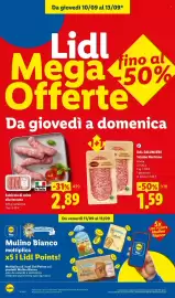 Volantino Lidl settimana 37 Pagina 2: Salsiccia di suino alla toscana €2,89, Dal Salumiere Salame nostrano €1,59