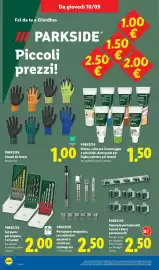 Volantino Lidl settimana 37 Pagina 28: Parkside Guanti da lavoro €1,00, PARKSIDE Set punte per trapano, 5 o 6 pezzi €2,00