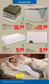Volantino Lidl settimana 37 Pagina 43: LIVARNO Cuscino cervicale €9,99, LIVARNO Tappeto 80 x 150 cm €8,99