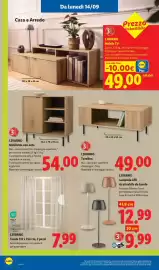 Volantino Lidl settimana 37 Pagina 44: LIVARNO Mobile TV €49,00, LIVARNO Mobiletto con anta €54,00