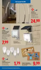 Volantino Lidl settimana 37 Pagina 45: LIVARNO Faro LED ad energia solare con sensore di movimento €7,99