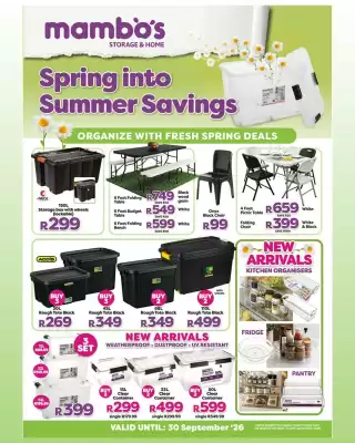 Mambo's Plastics Warehouse catalogue (valid until 30-09)