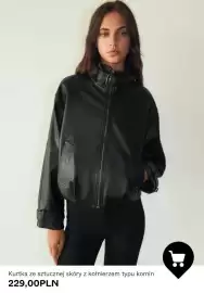 Bershka gazetka tydzień 36 Strona 5: Kurtka ze sztucznej skóry z kołnierzem typu komin €229,00
