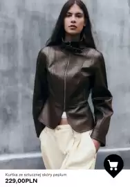Bershka gazetka tydzień 36 Strona 8: Kurtka ze sztucznej skóry peplum €229,00