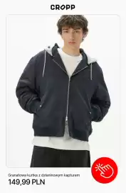 Cropp gazetka tydzień 36 Strona 10: Granatowa kurtka z dzianinowym kapturem Cropp €149,99